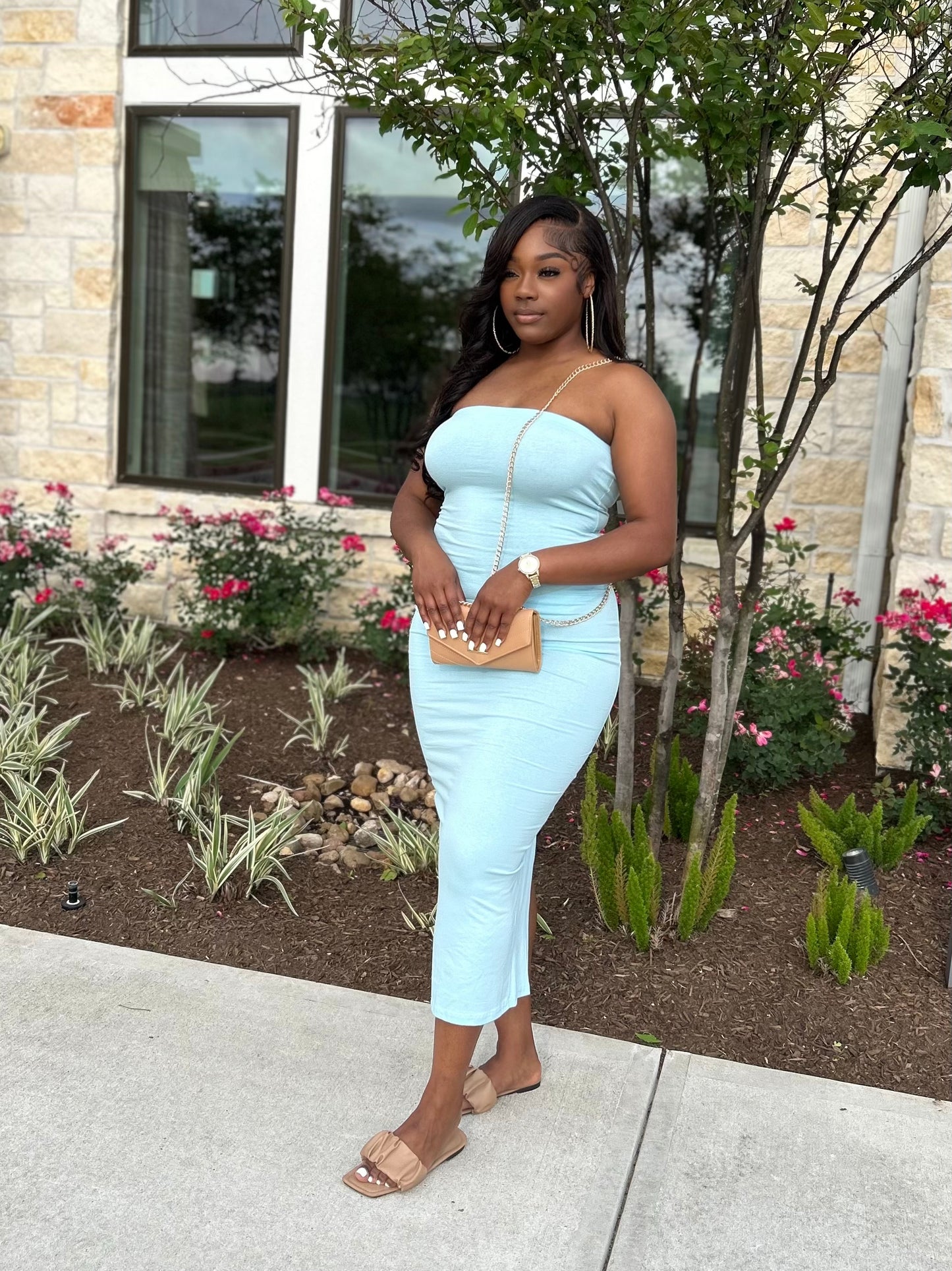 MS. CURVY DRESS (Blue)